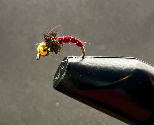 Bead Head Zebra Midge (Red)